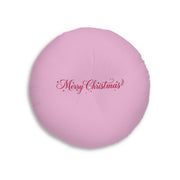 Pouf cuscino rotondo trapuntato – Buon Natale Design 3