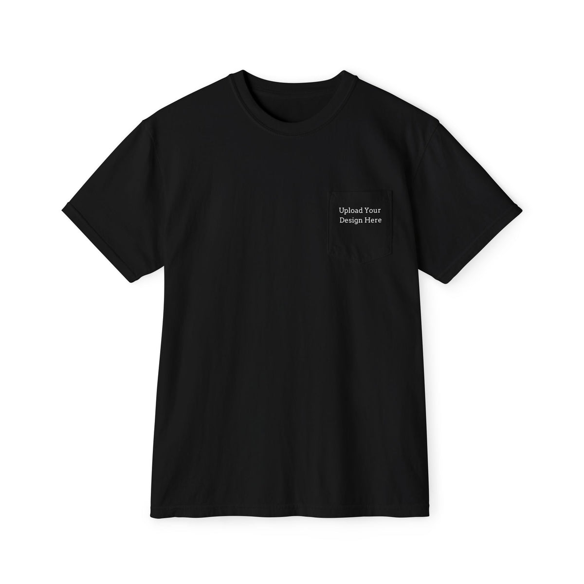 T-shirt da uomo scura con taschino