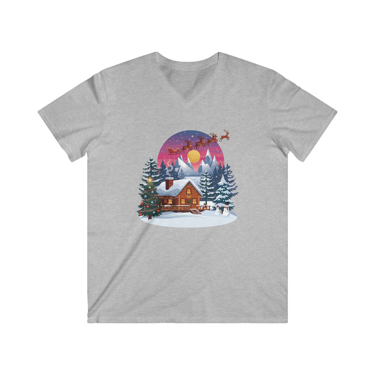 T-shirt scollo a V uomo – Volo di Mezzanotte