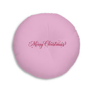 Pouf cuscino rotondo trapuntato – Buon Natale Design 3