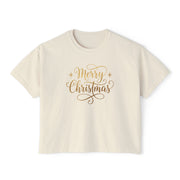 Maglietta Boxy Merry Christmas 2 da donna