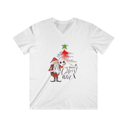 T-shirt scollo a V uomo – Saluti Natalizi