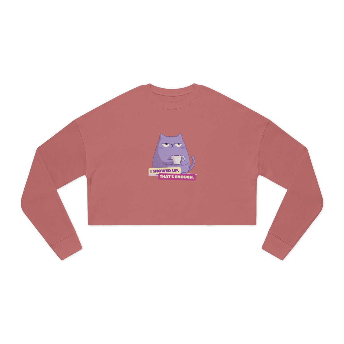Felpa crop donna «I Showed Up»