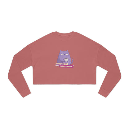 Felpa crop donna «I Showed Up»