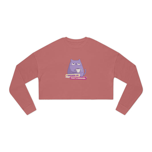 Felpa crop donna «I Showed Up»