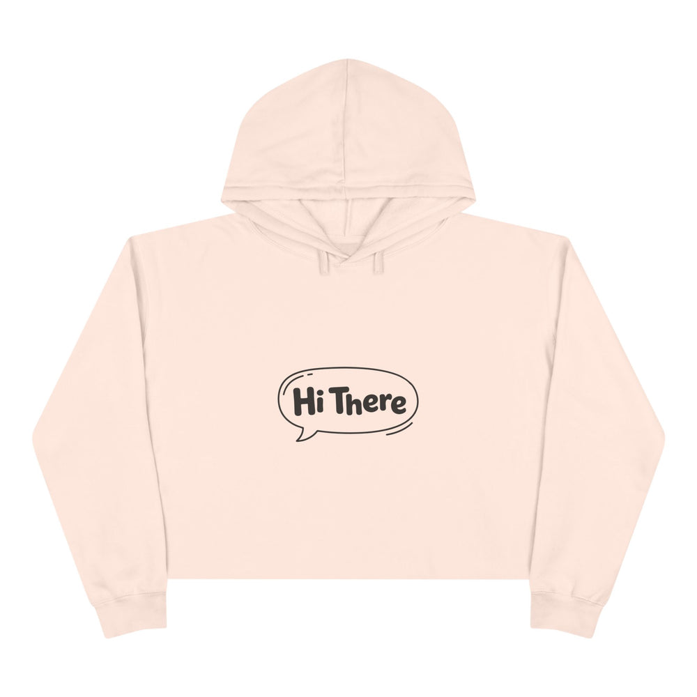 Felpa crop con cappuccio donna «Hi There»