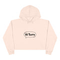 Felpa crop con cappuccio donna «Hi There»
