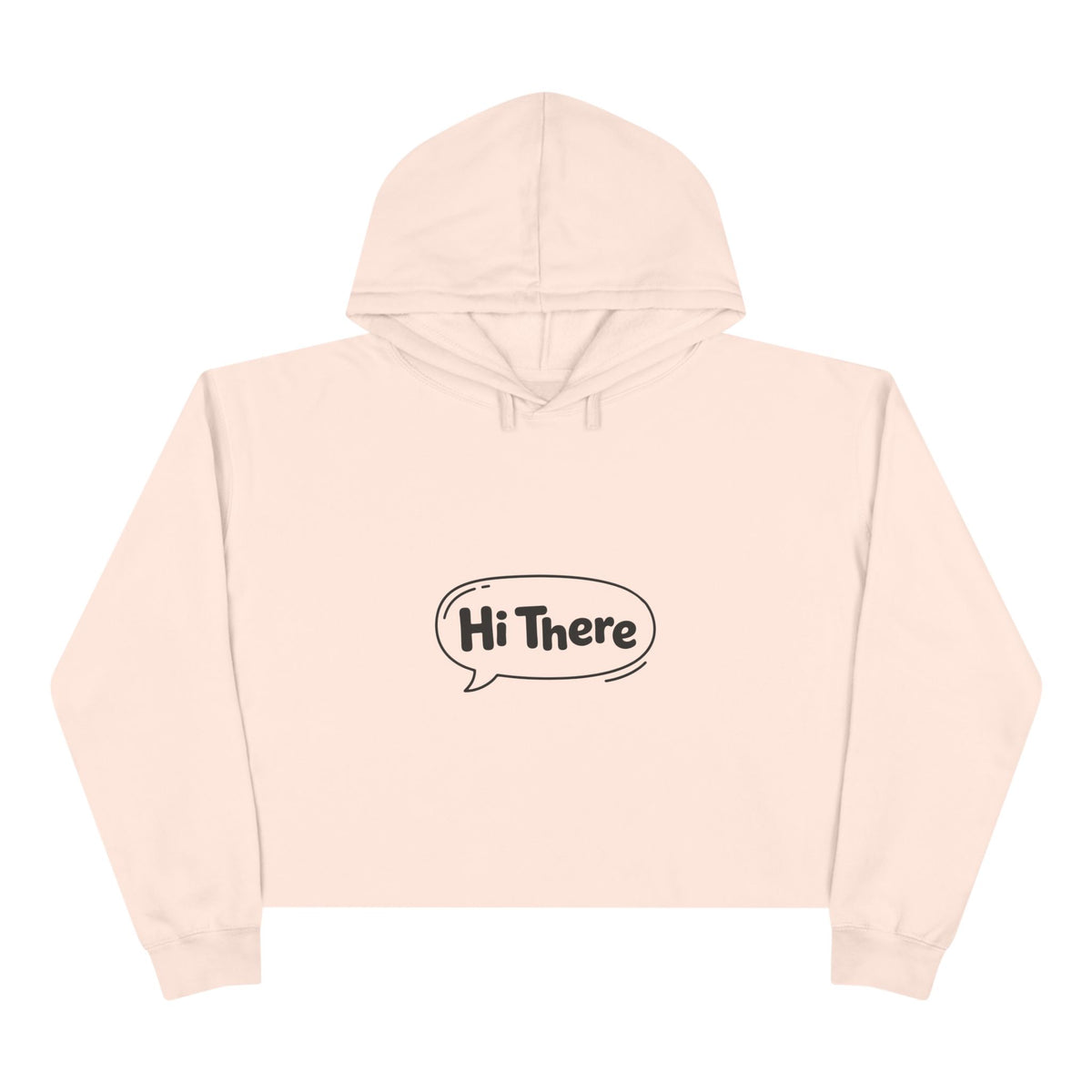 Felpa crop con cappuccio donna «Hi There»