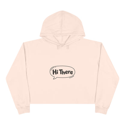Felpa crop con cappuccio donna «Hi There»
