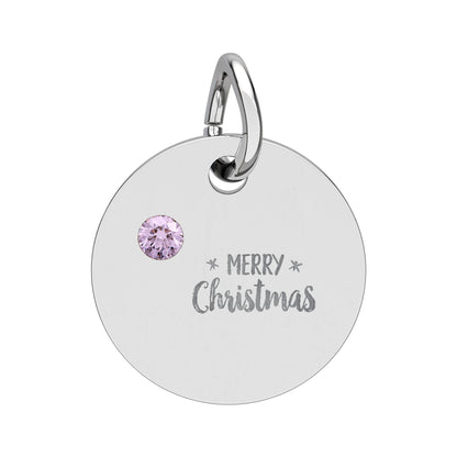 Charm a cerchio con pietra del mese – Buon Natale