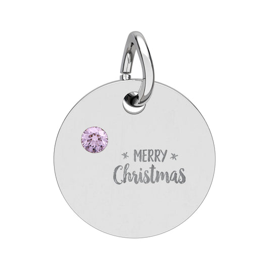 Charm a cerchio con pietra del mese – Buon Natale
