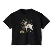T-shirt boxy donna – Renna di Natale