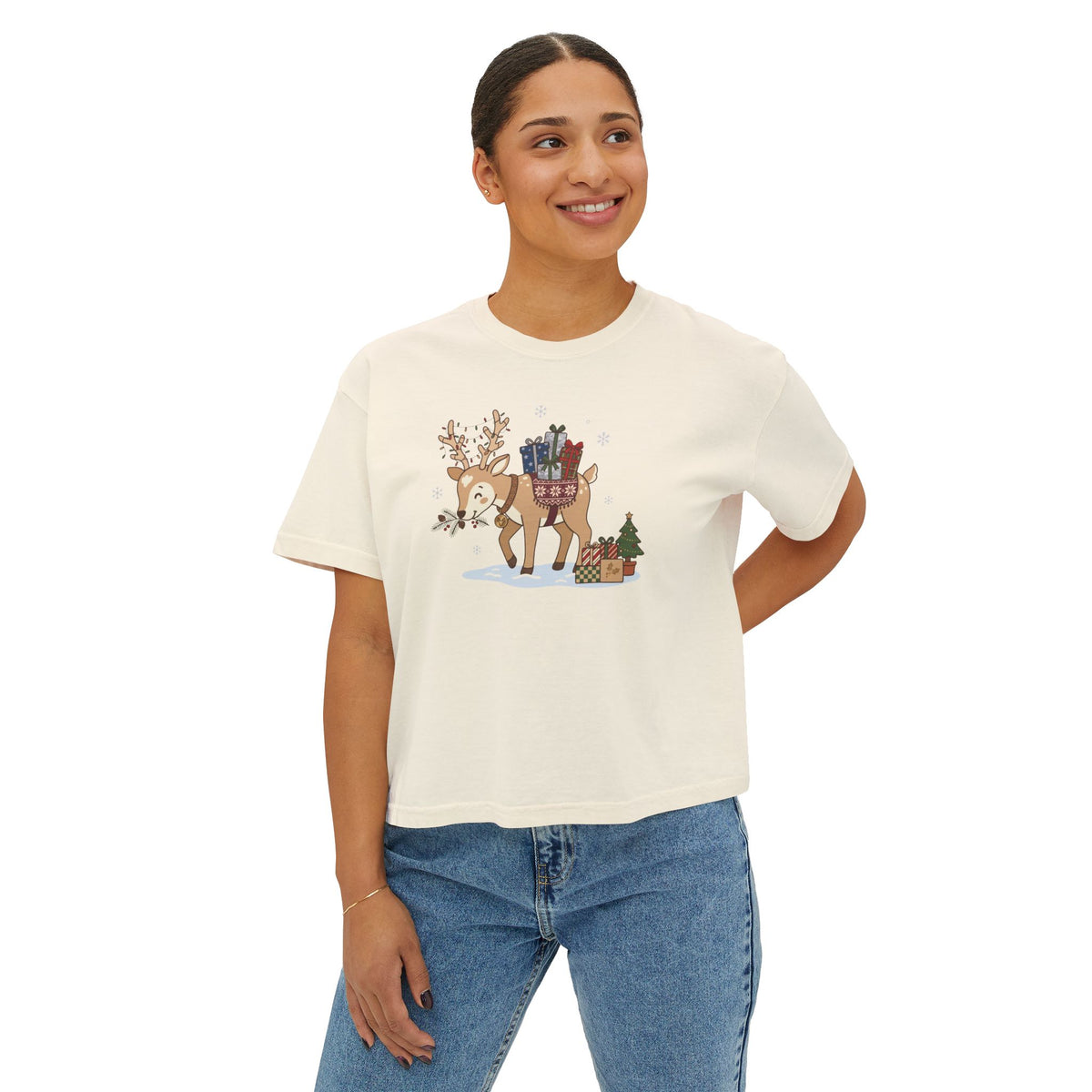 T-shirt Boxy Festive Courier