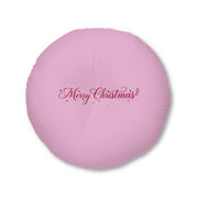 Pouf cuscino rotondo trapuntato – Buon Natale Design 3