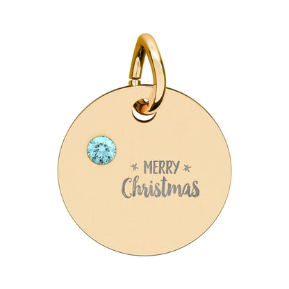 Charm a cerchio con pietra del mese – Buon Natale