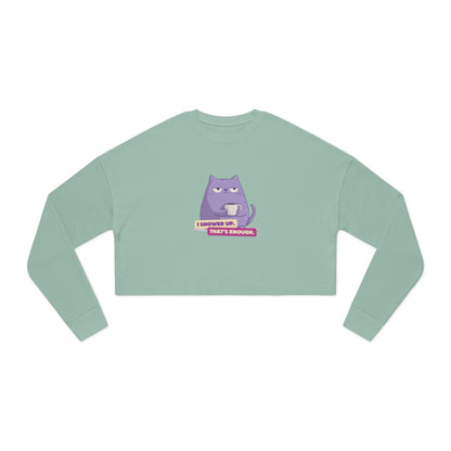 Felpa crop donna «I Showed Up»