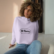 Felpa crop con cappuccio donna «Hi There»