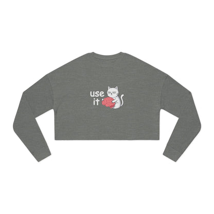 Felpa crop donna «Use It»