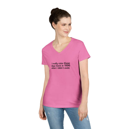 T-shirt scollo a V donna «Nostalgic Void»