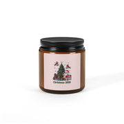 Candela di Natale 2026 in vaso ambrato