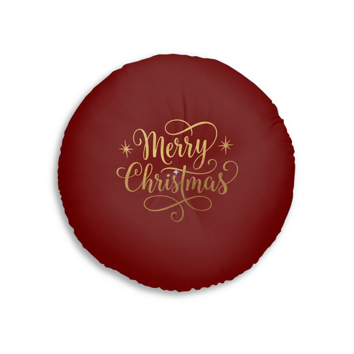 Pouf cuscino rotondo trapuntato – Buon Natale Design 2