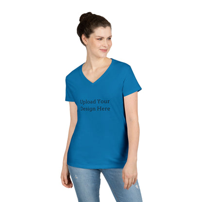 T-shirt donna personalizzabile con scollo a V