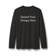 T-shirt da uomo scura personalizzata a maniche lunghe