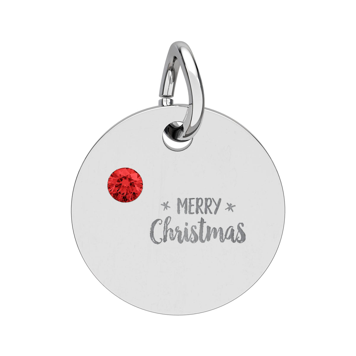 Charm a cerchio con pietra del mese – Buon Natale