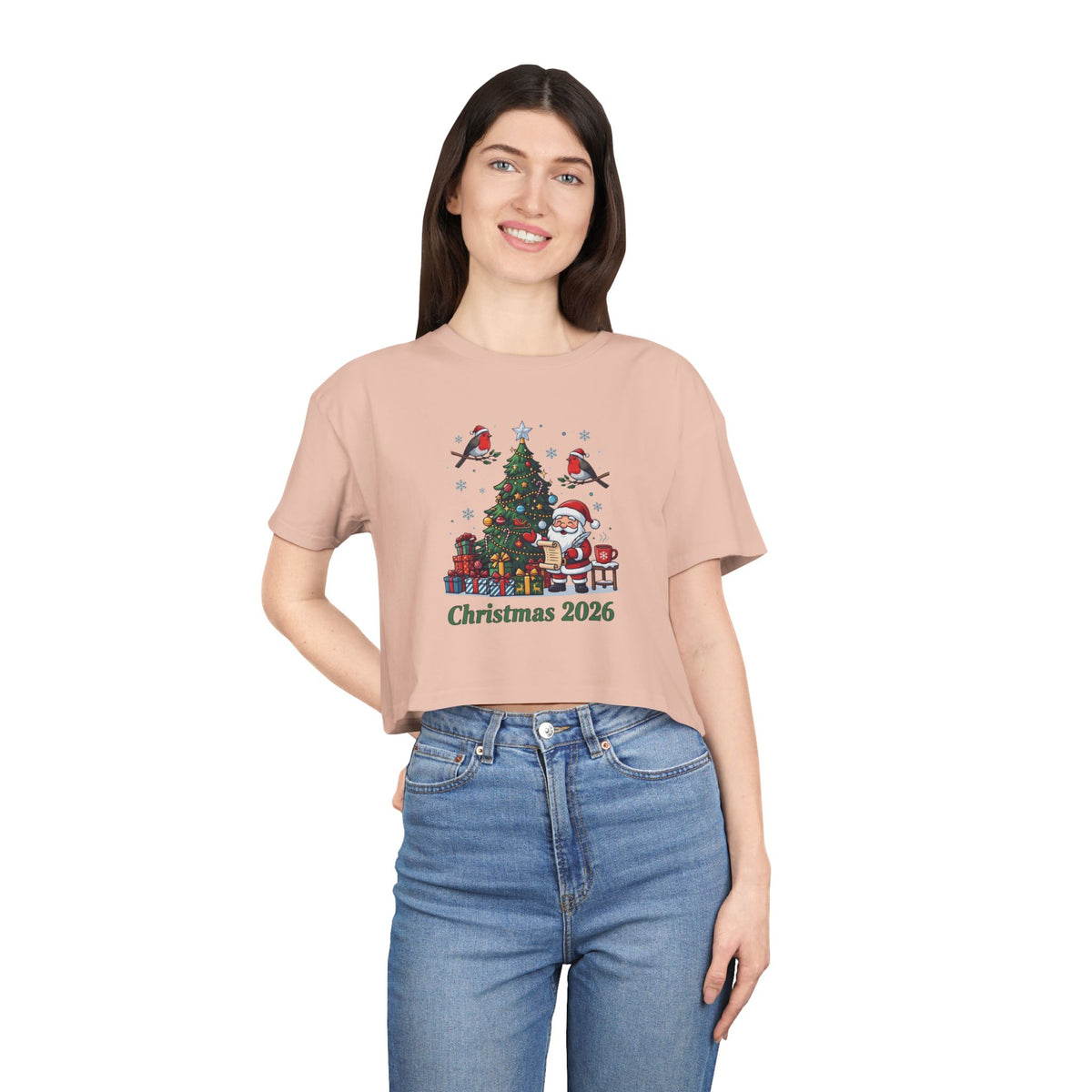 T-shirt crop donna – Natale 2026