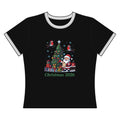 T-shirt ringer da donna Natale 2026