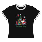 T-shirt ringer da donna Natale 2026