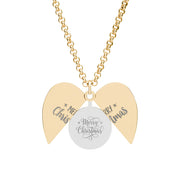 Collana con cuore e messaggio nascosto Buon Natale