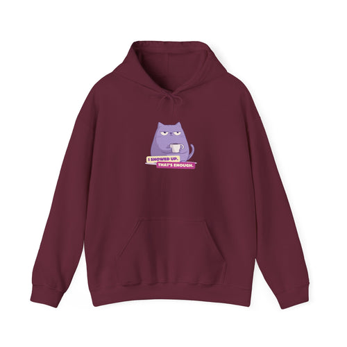Felpa con cappuccio donna «I Showed Up»