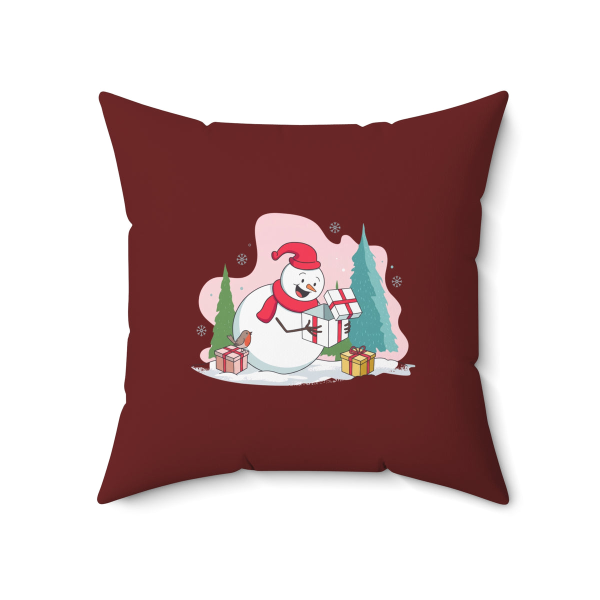 Cuscino decorativo "Sorpresa del pupazzo di neve"