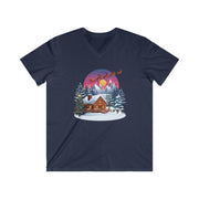 T-shirt scollo a V uomo – Volo di Mezzanotte
