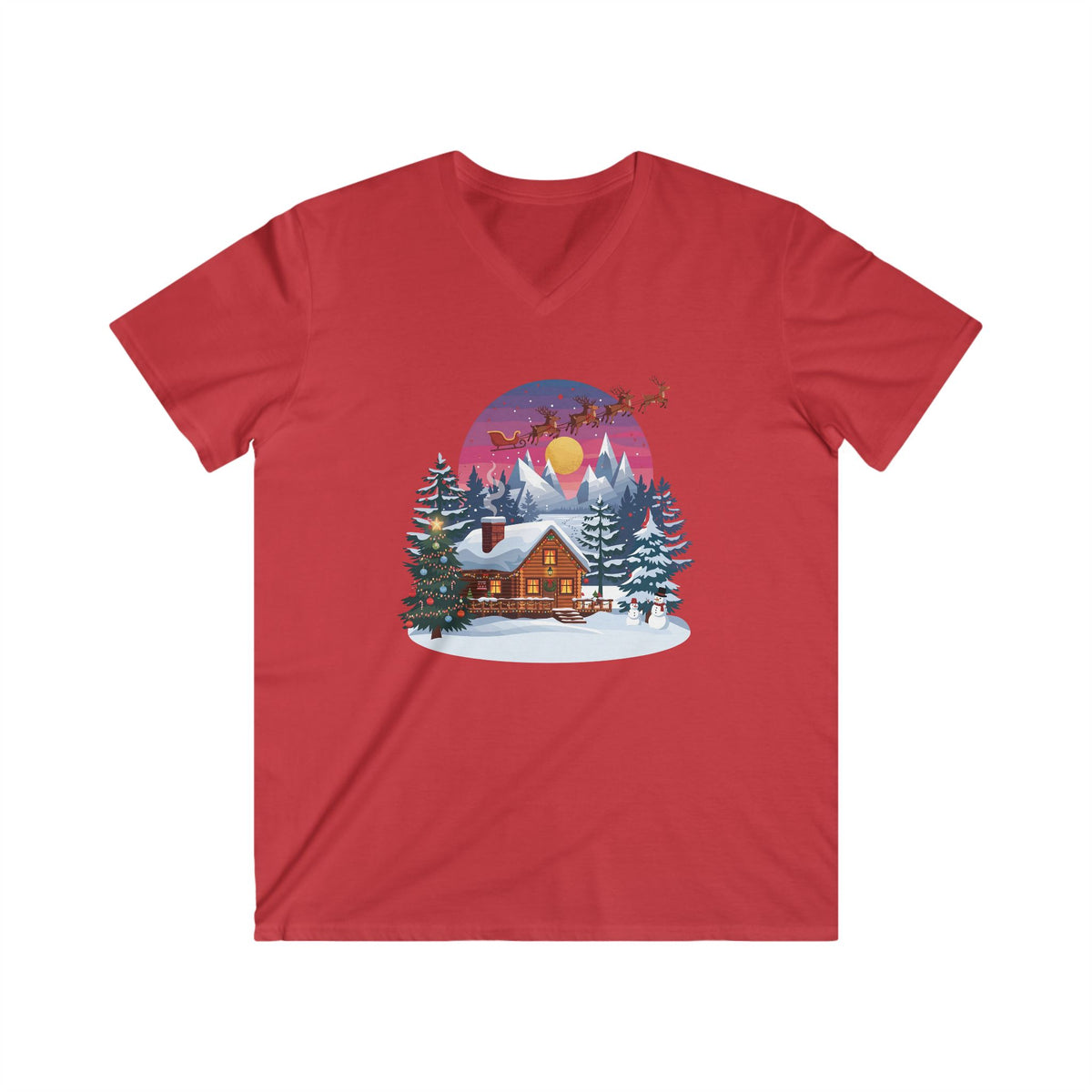 T-shirt scollo a V uomo – Volo di Mezzanotte