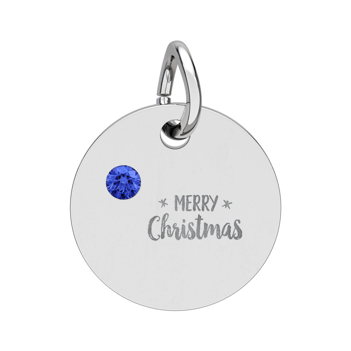 Charm a cerchio con pietra del mese – Buon Natale