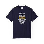T-shirt uomo tinta in capo scura «Sour Revenge»