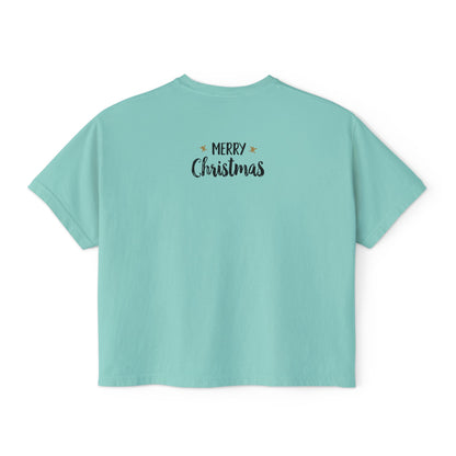 T-shirt donna boxy Natale 2026