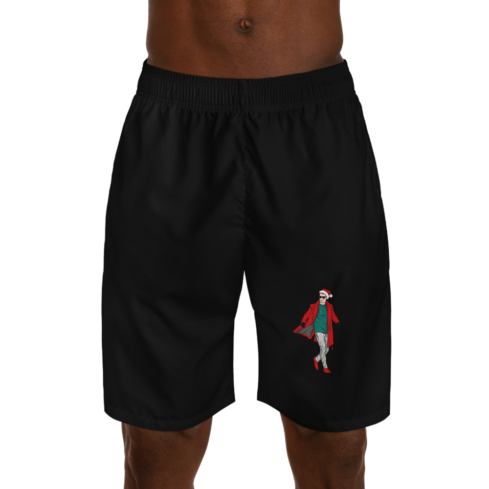 Pantaloncini da jogging neri da uomo Swag Claus