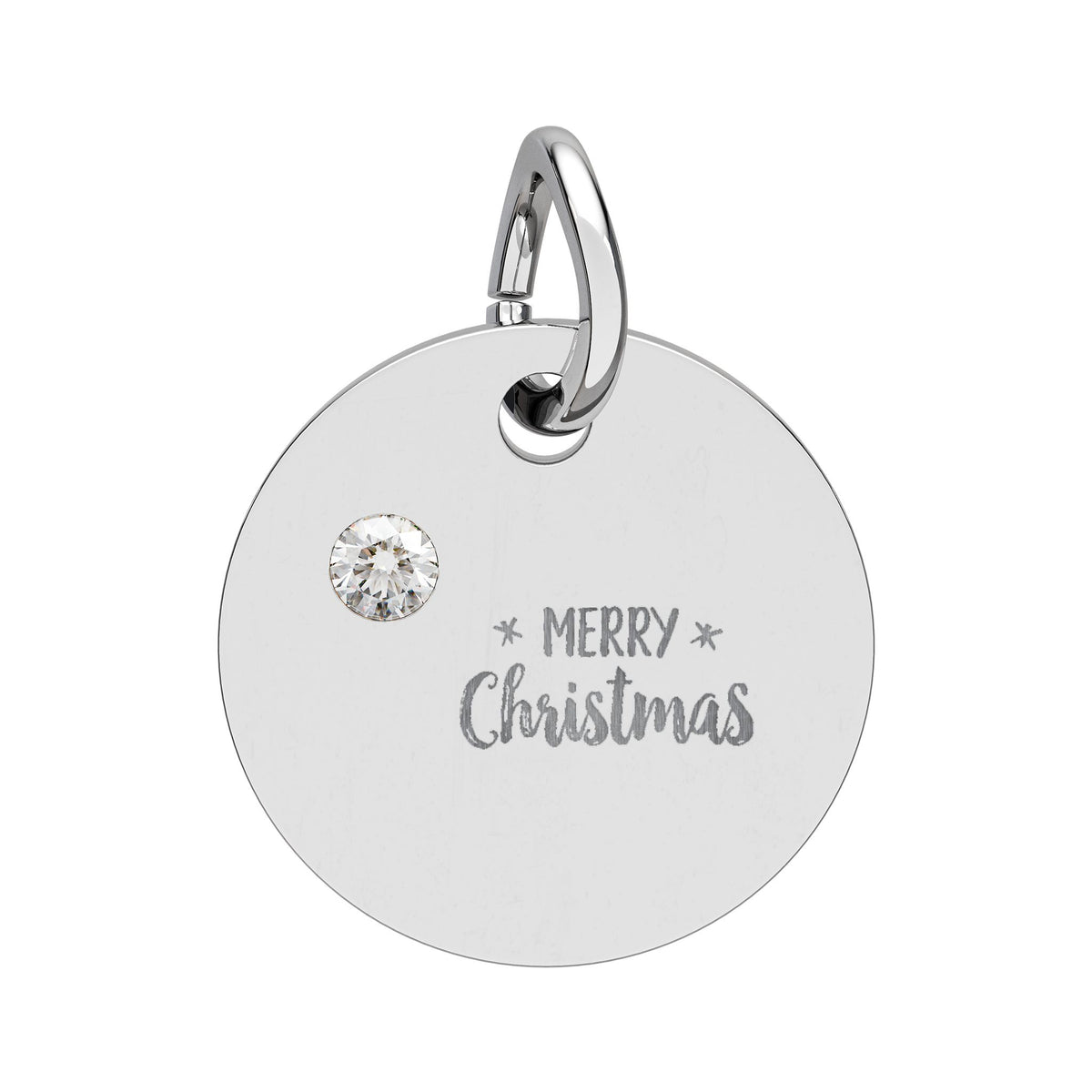 Charm a cerchio con pietra del mese – Buon Natale