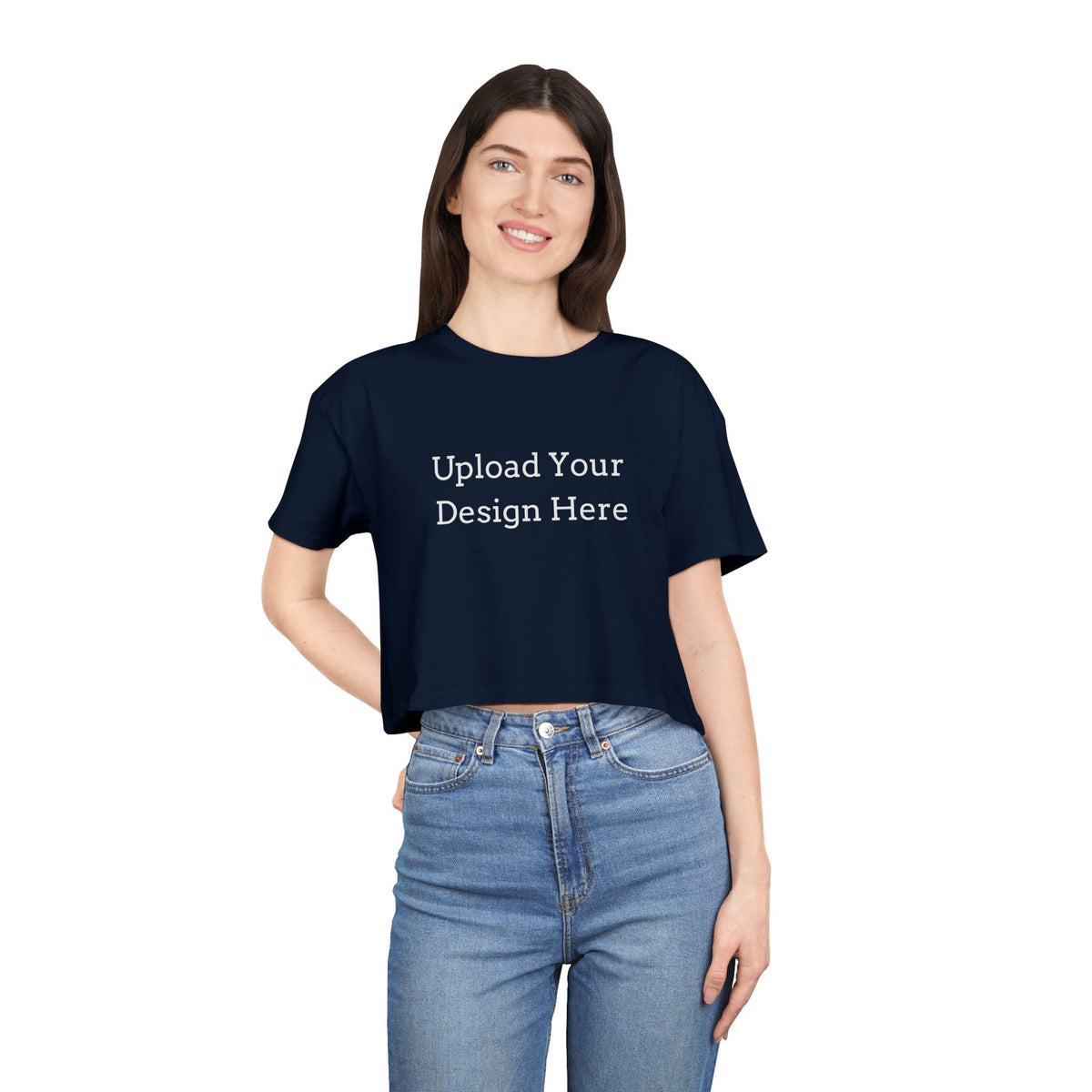 T-shirt crop donna personalizzabile – Modello B