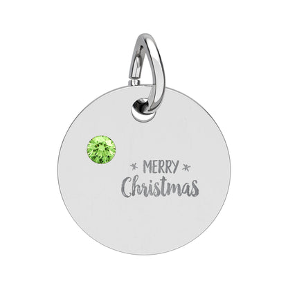 Charm a cerchio con pietra del mese – Buon Natale