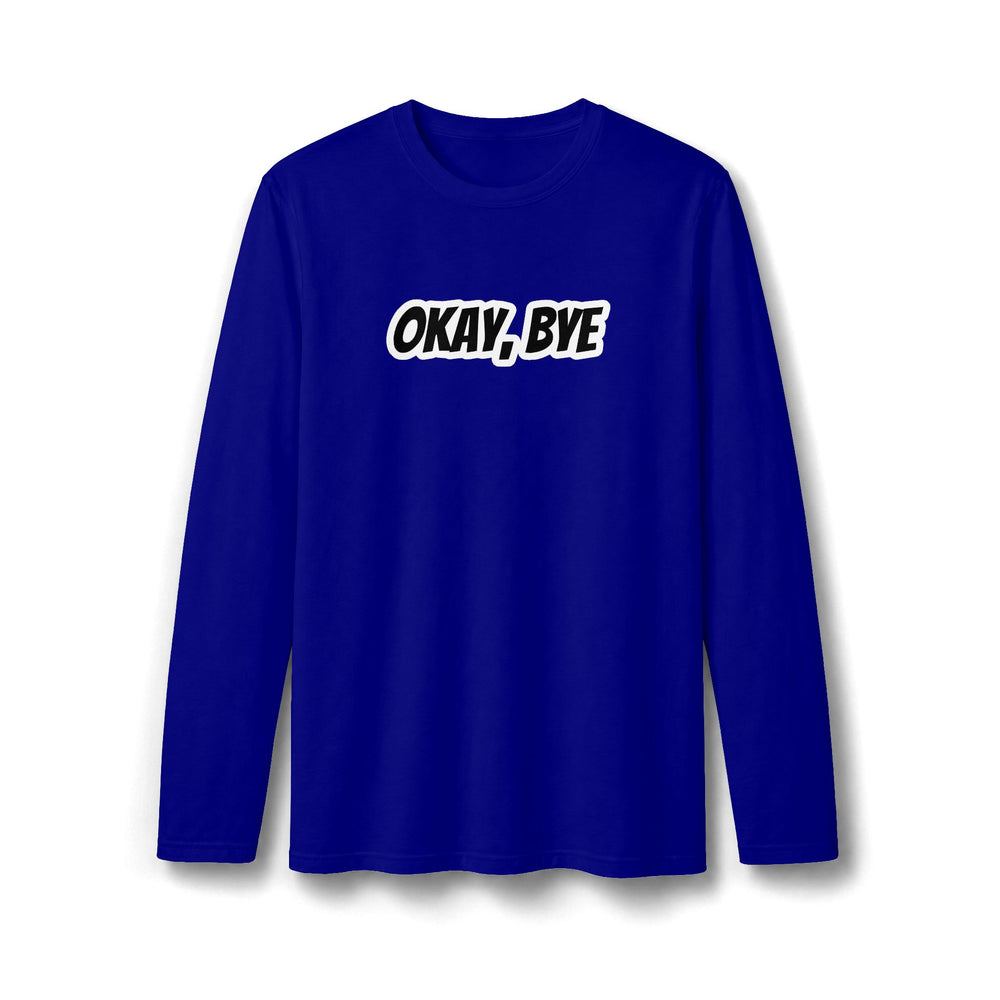 Maglia a maniche lunghe uomo scura «Okay Bye»