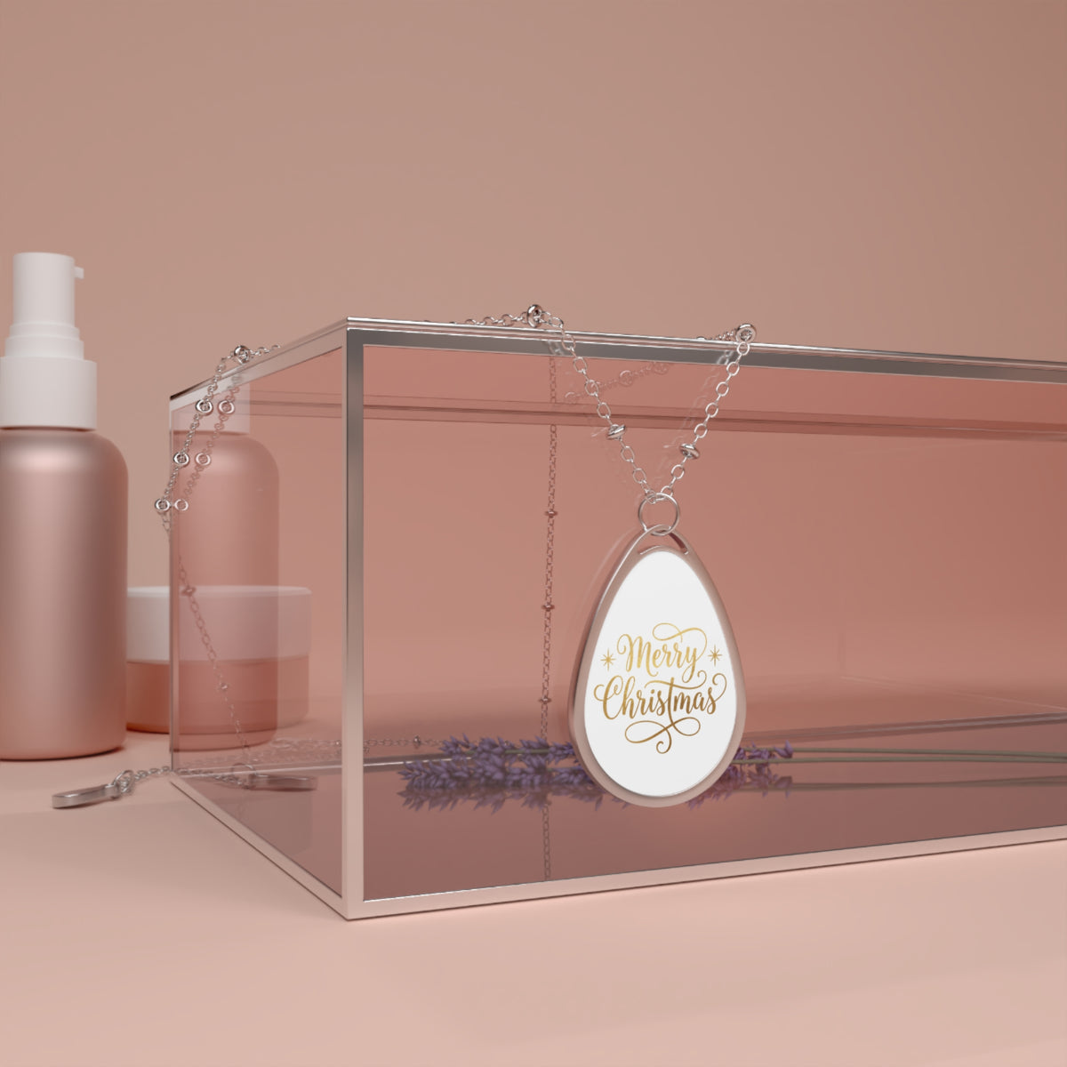Collana ovale personalizzata – Buon Natale Design 2