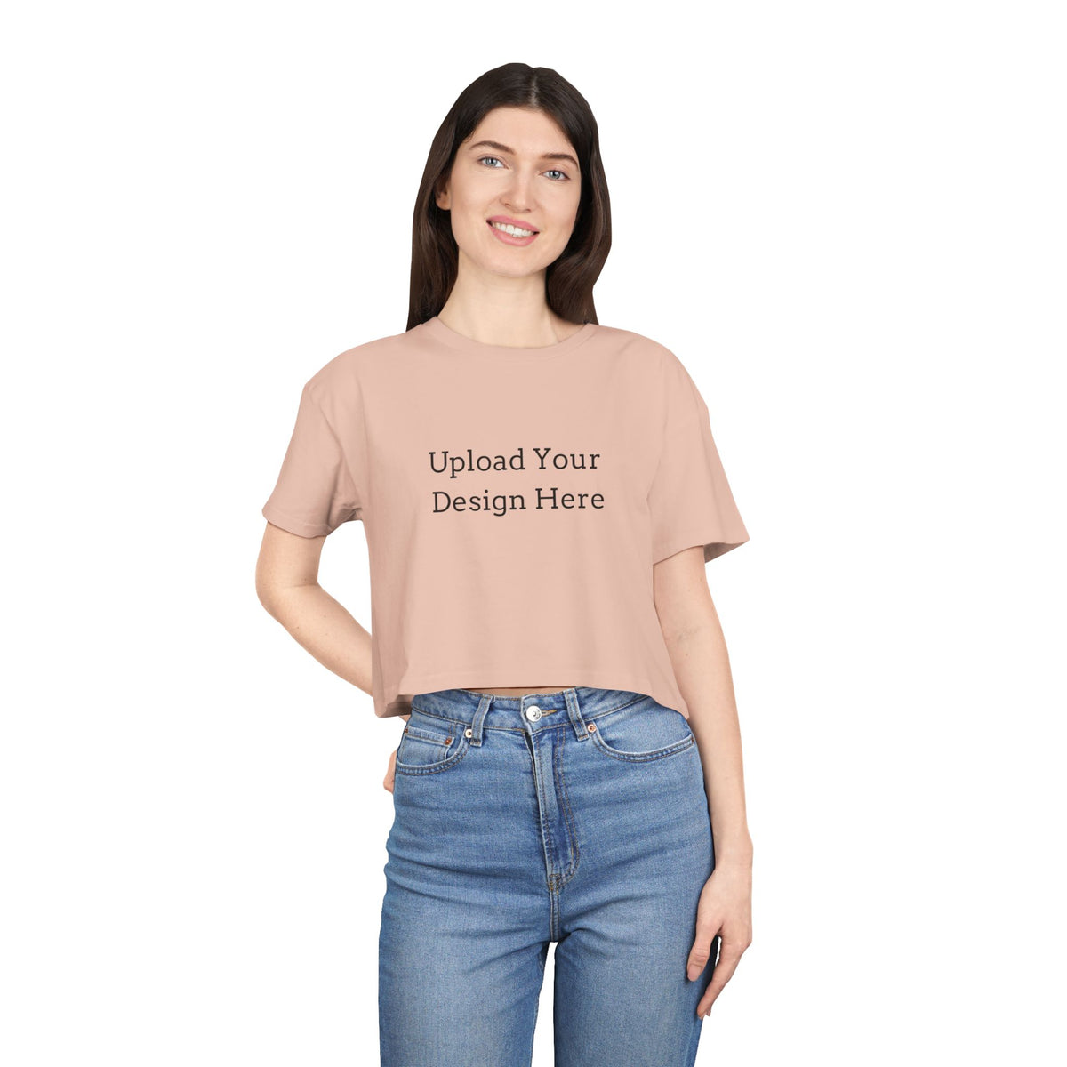 T-shirt crop donna personalizzabile – Modello A