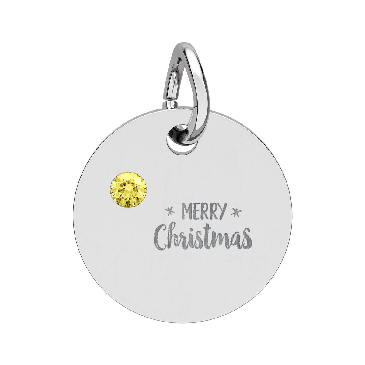 Charm a cerchio con pietra del mese – Buon Natale
