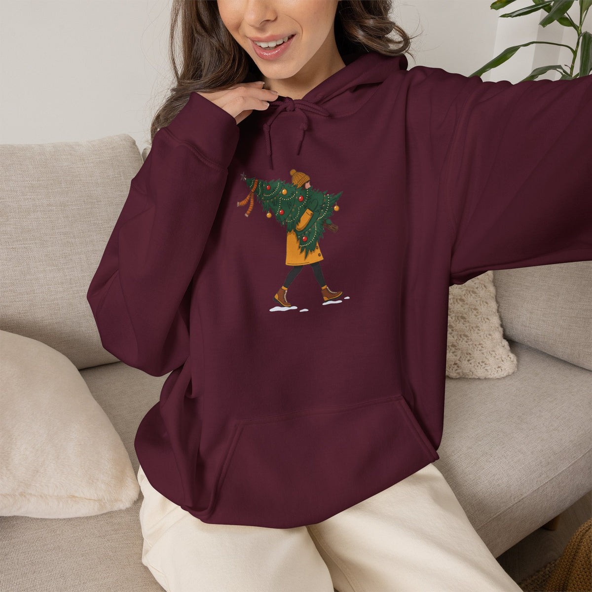 Felpa con cappuccio donna – Regali sotto l'Albero