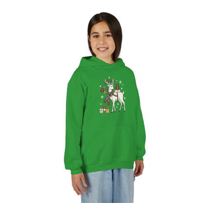 Felpa con cappuccio elfo bambini – Renna di Natale