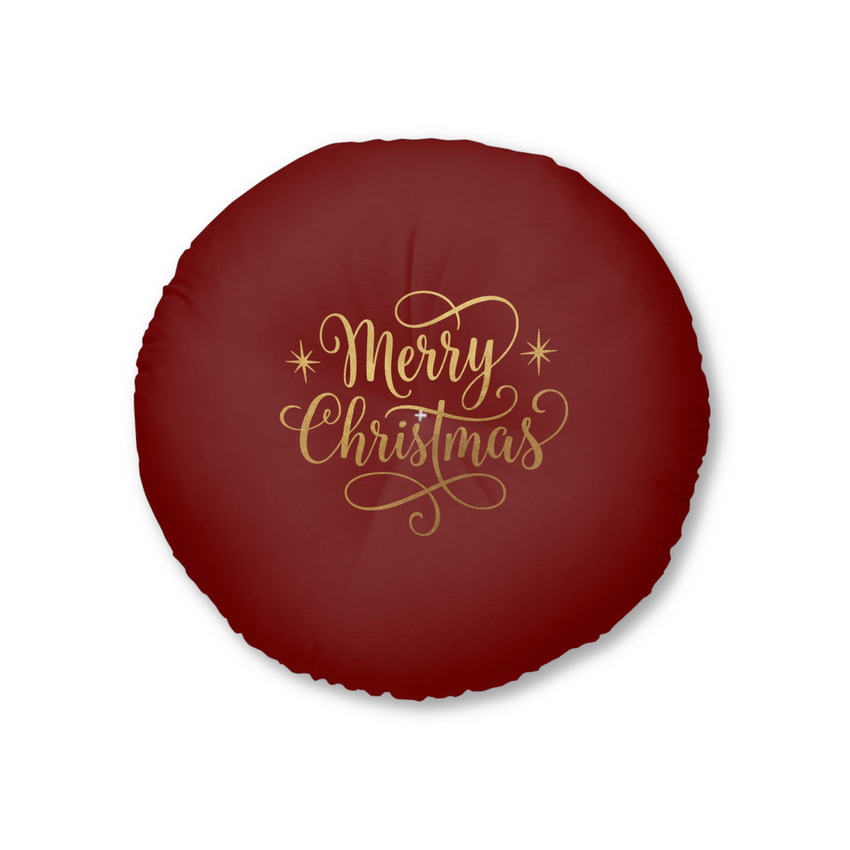 Cuscino da pavimento rotondo con trapuntatura Merry Christmas 2